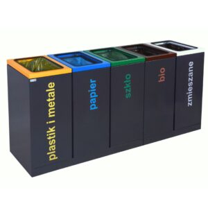 Eco Star 5-compartment recycling bin 5 x 60 L