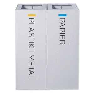 Modular recycling bin Eco Modular 2 x 40 L white