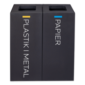 Eco Modular modular recycling bin, 2 × 50 L, black