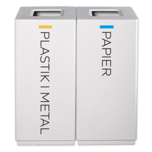 Eco Modular modular recycling bin 2 × 60 L white