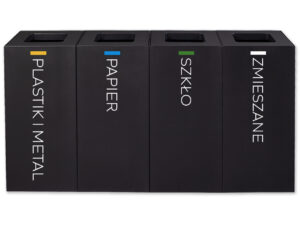 Eco Modular modular recycling bin 4 x 50 L black