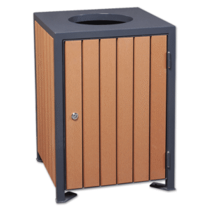 Wenge wooden park bin 110 L