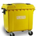 1100 L plastic recycling container