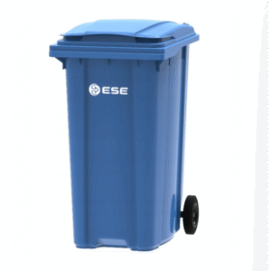 Waste container 360 L, sea blue